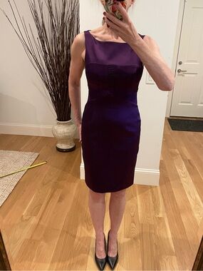 Karen Millen Deep Purple Sheath Midi Dress